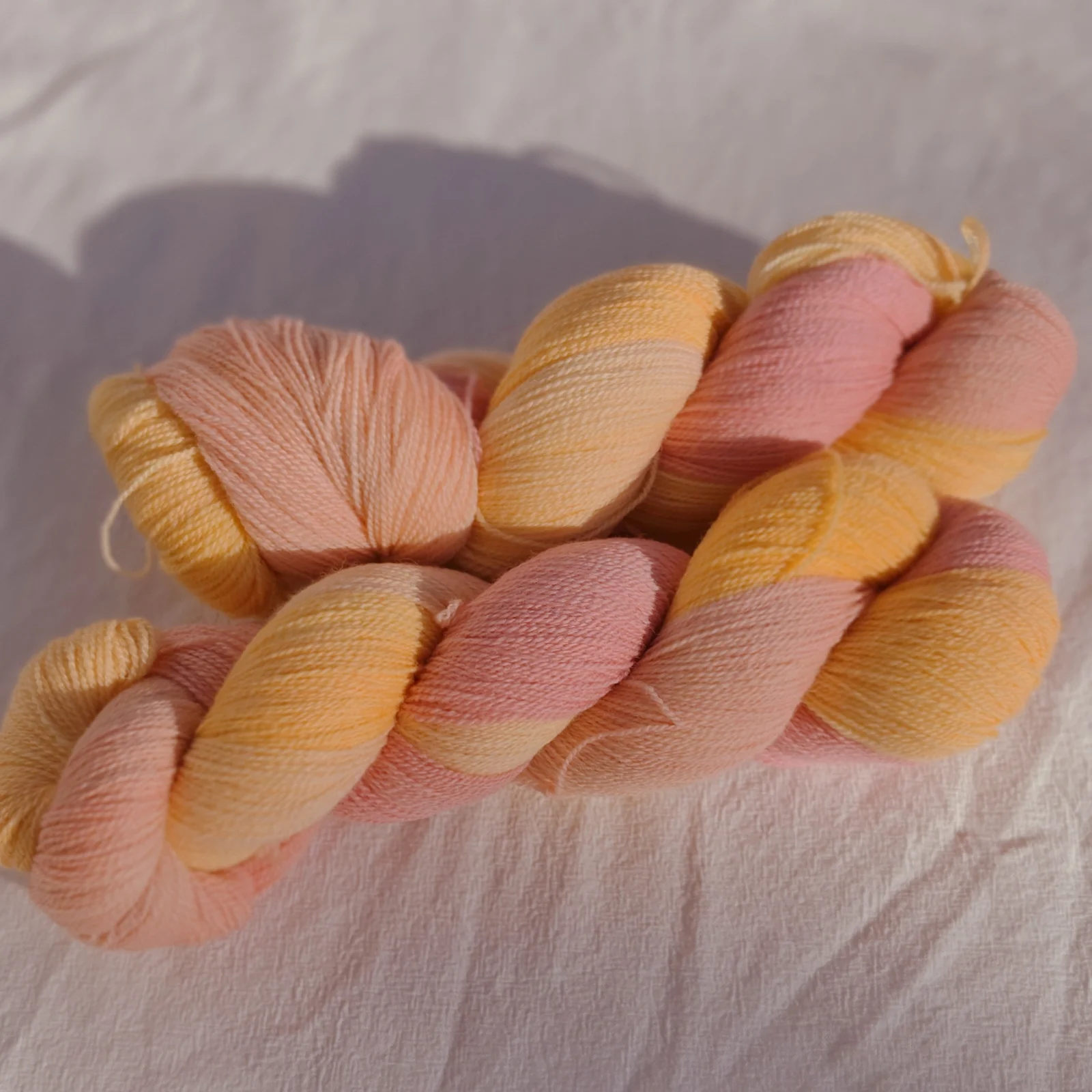 Peach Sorbet hand-dyed yarn