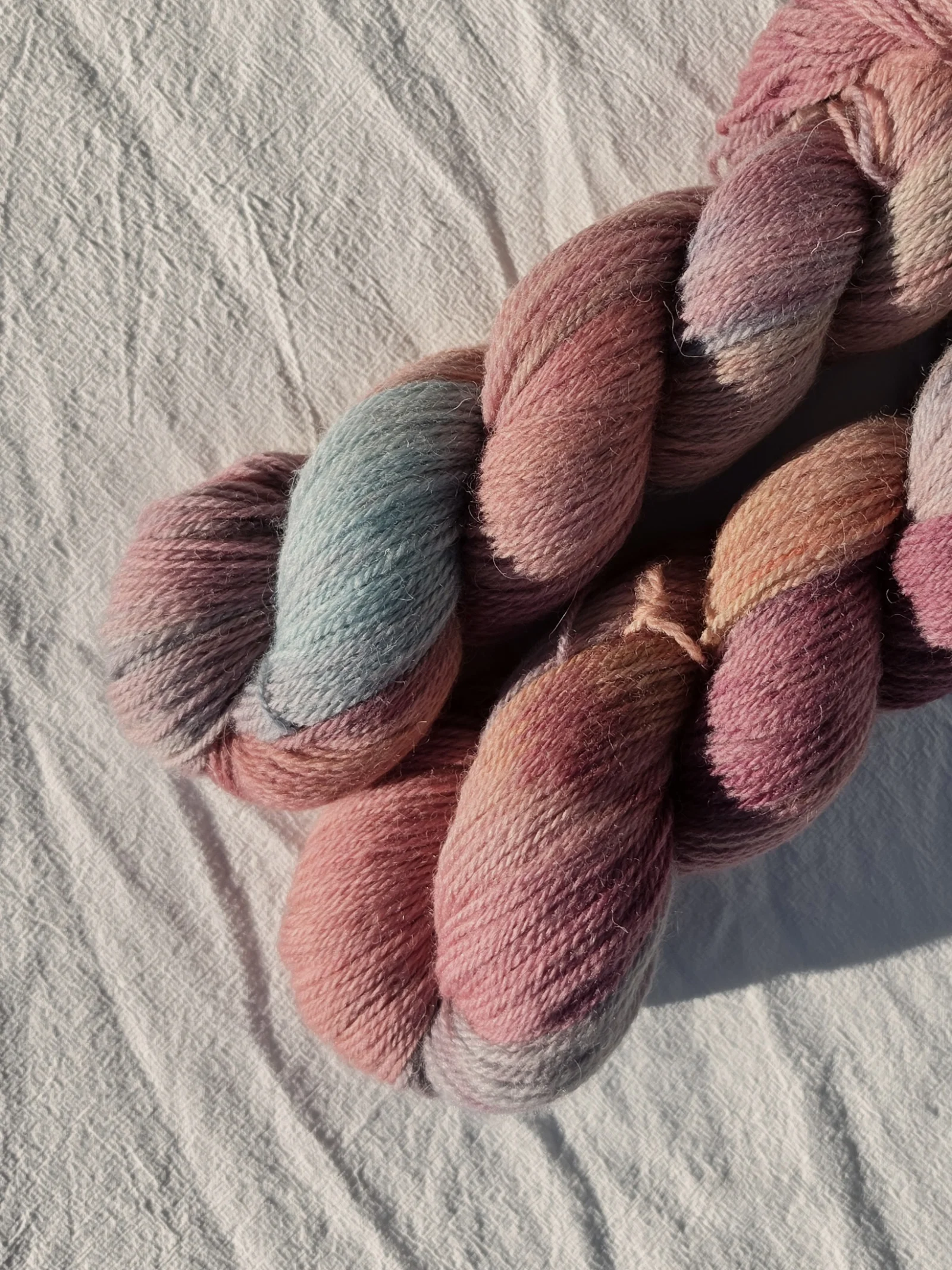 Evening Glow hand-dyed yarn