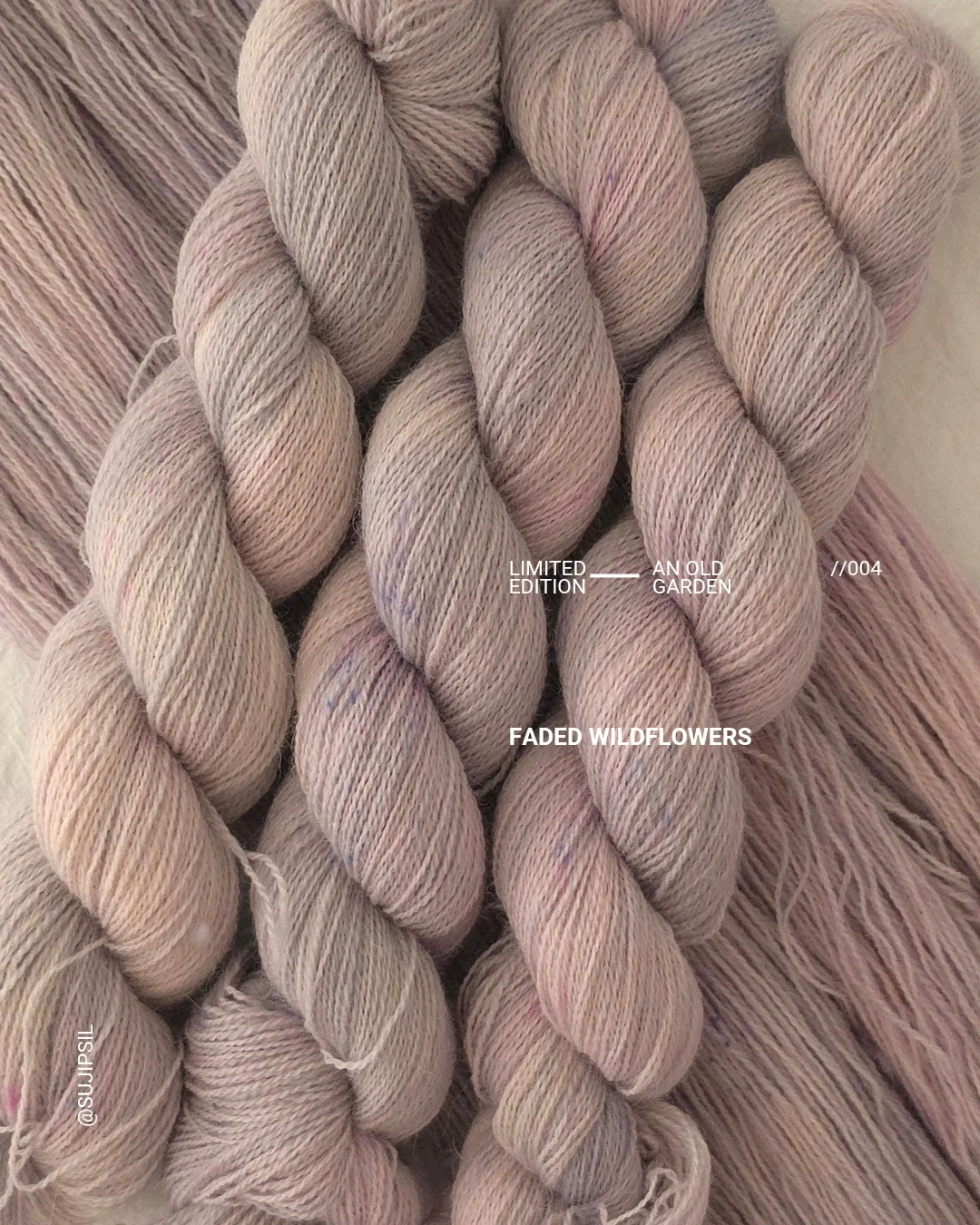 Faded Wildflowers hand-dyed yarn