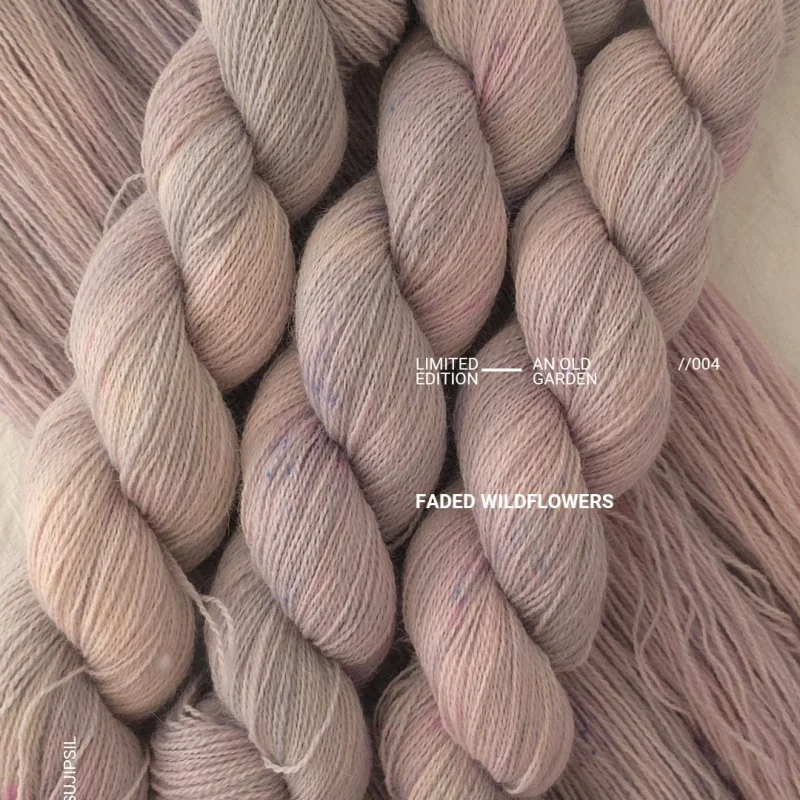 Faded Wildflowers — BFL Alpaca Cashmere Lace