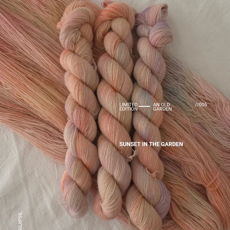 Sunset in the Garden — BFL Alpaca Cashmere Lace