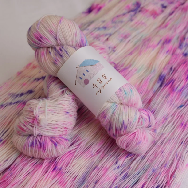 Purple Dots — Merino Sock · Superwash