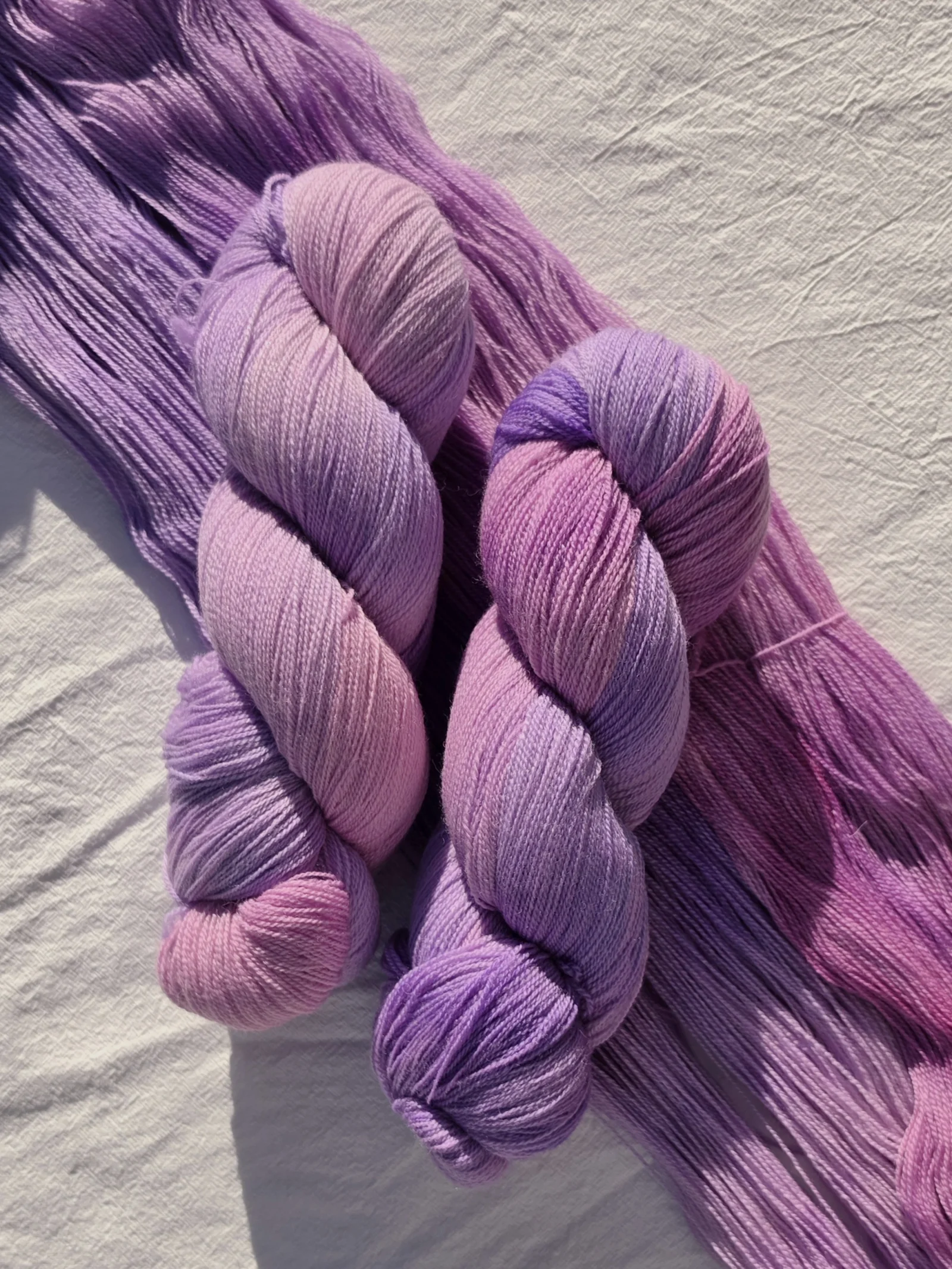 Lavender Field hand-dyed yarn